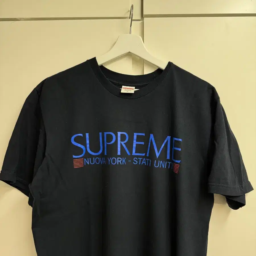 슈프림 뉴욕 반팔티 네이비 Supreme Nuova York Tee (F