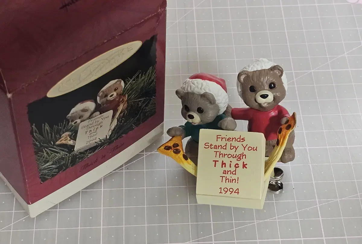 Teddy Bear Pizza Ornaments