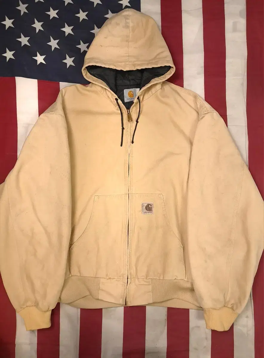 Original 90's USA Made Calhart JQ-295 Duck Active Hooded Jacket