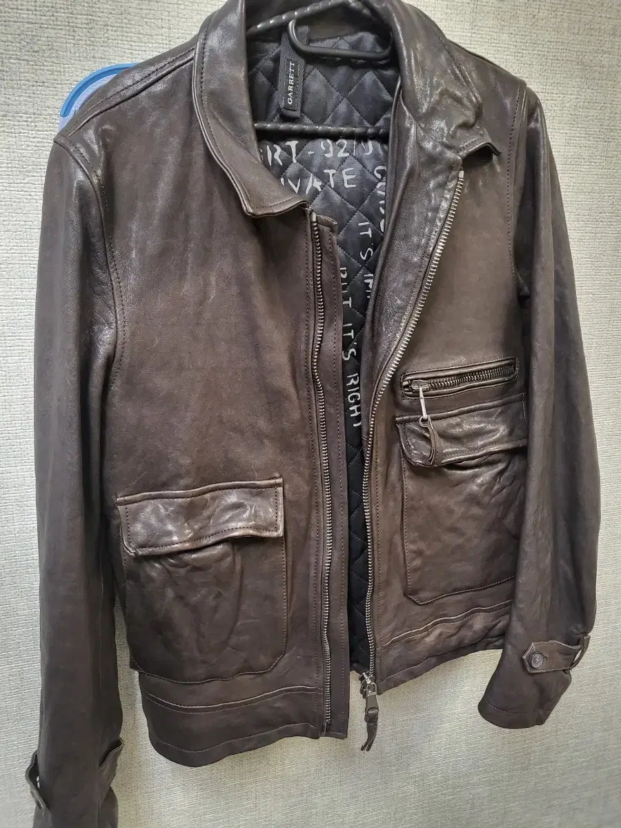 GarrettMen's Single Leather Jacket