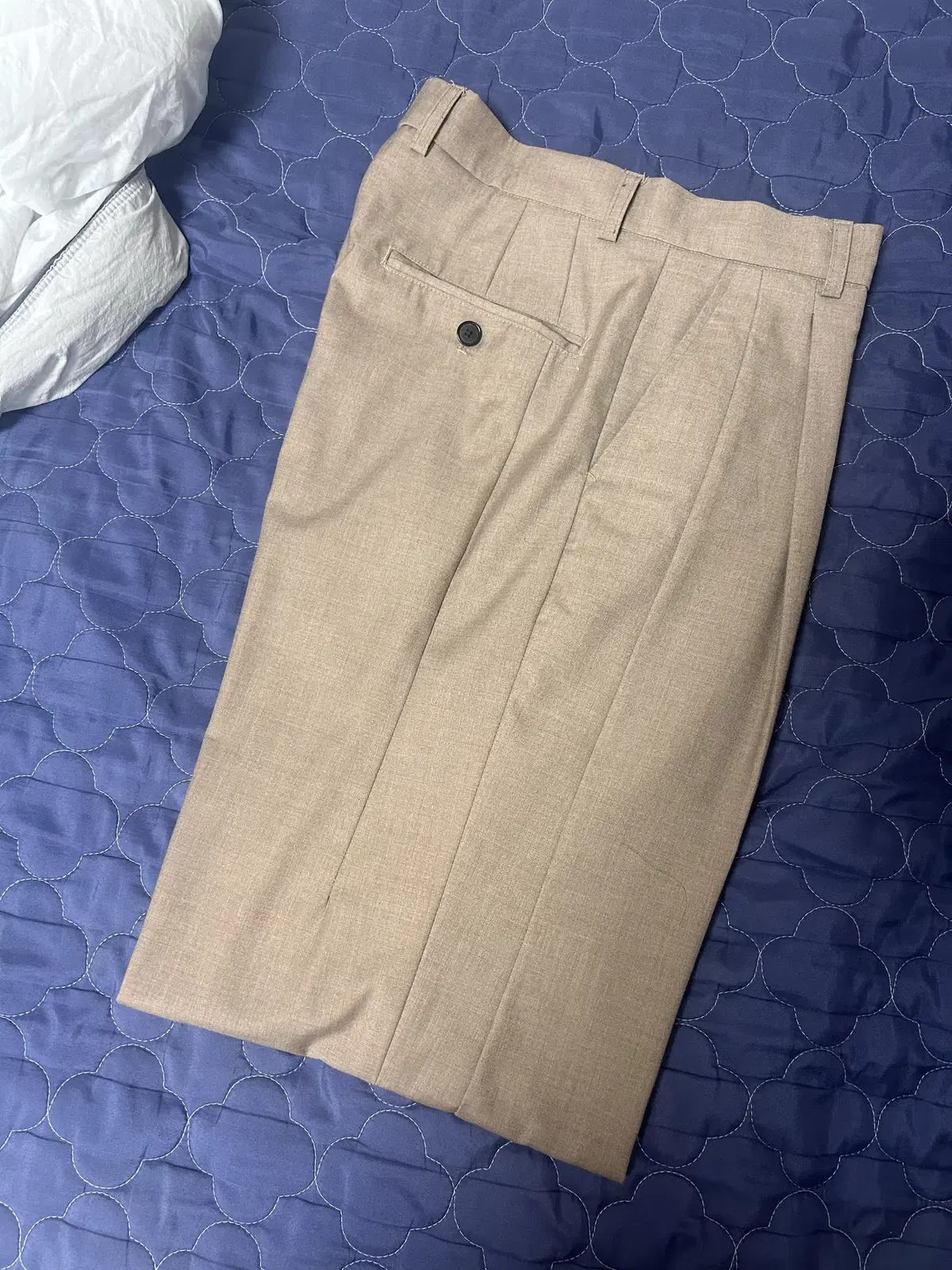 [S] Stu 1-Tuck Beige Slacks