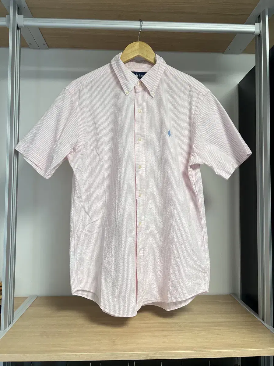 [L]Polo Ralph Lauren Seersucker Short Sleeve Custom Fit