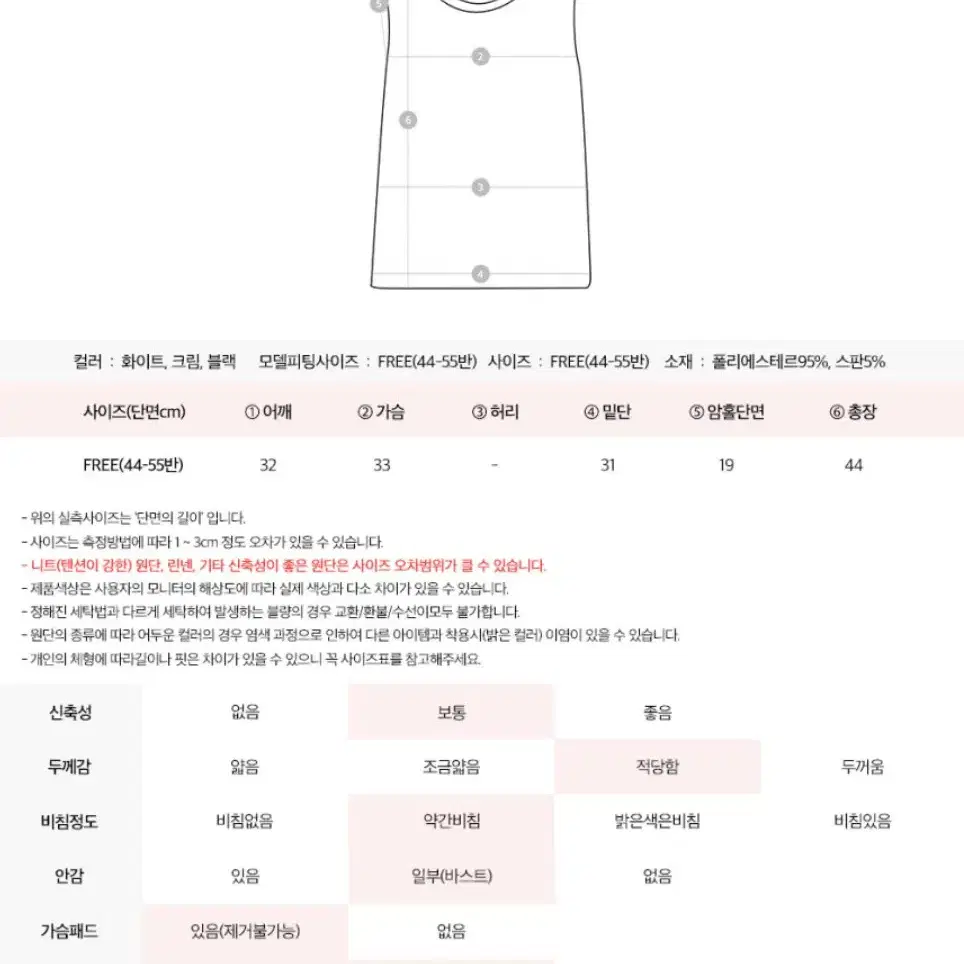 [새제품]스퀘어넥 셔링 캡내장 크롭나시