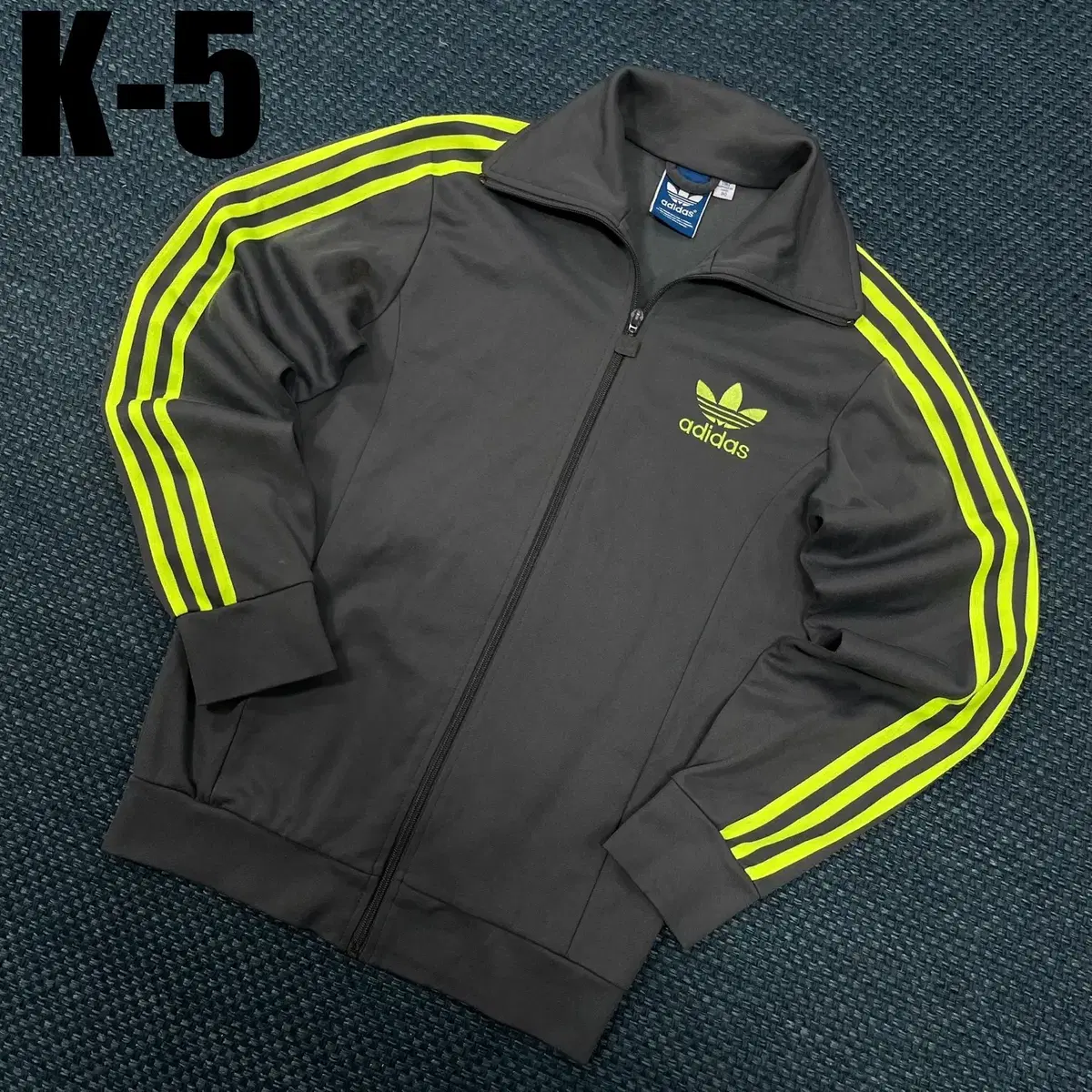 [90] Adidas Europa Tracktop Jersey Jacket Gray Fluorescent