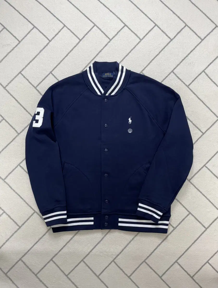 (New/M) Polo Pony Embroidered Baseball Jacket