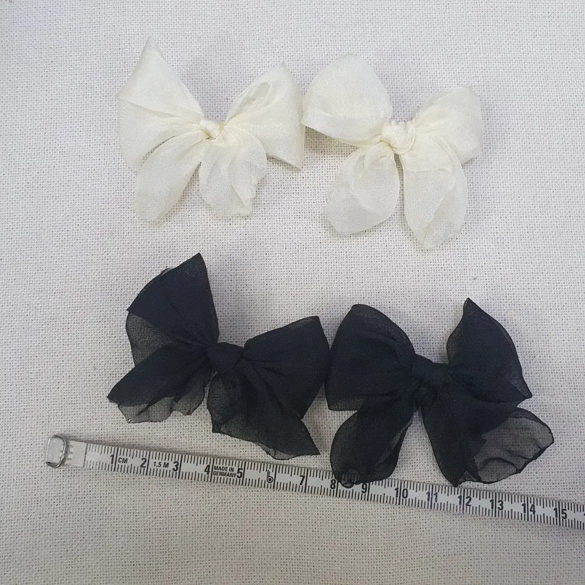 Chiffon ribbon earrings two-color bulk