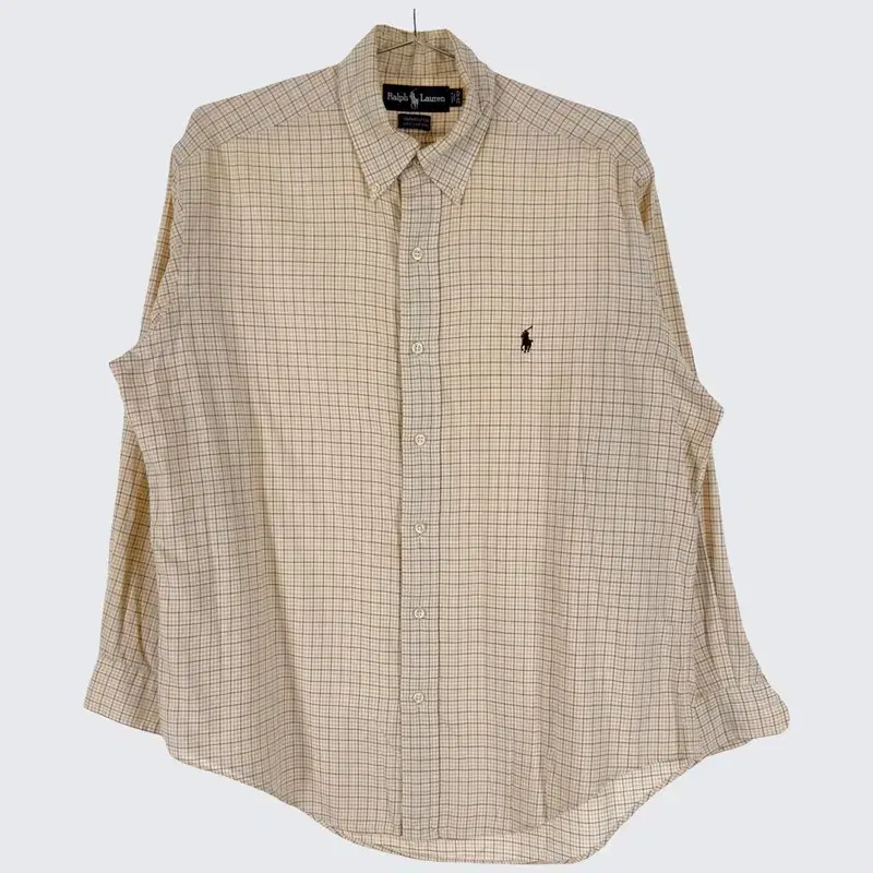 [Polo Ralph Lauren] Cotton check long-sleeved shirt (men 110) A20144