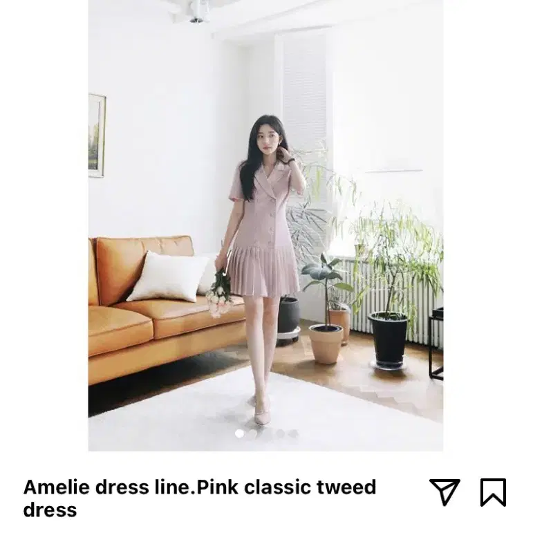 밀크코코아 milkcocoa classic tweed dress