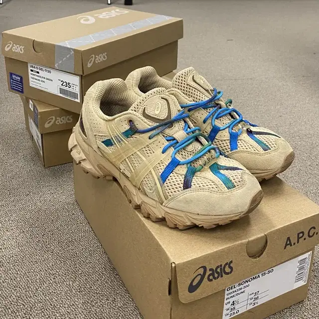 asics x apc 젤소노마 베이지 230