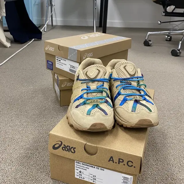 asics x apc 젤소노마 베이지 230