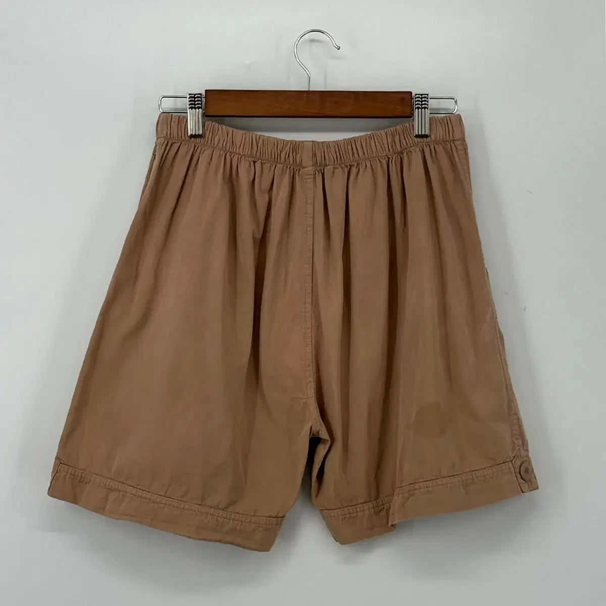 버튼 포인트 반바지 면 반바지 (F size / BROWN)