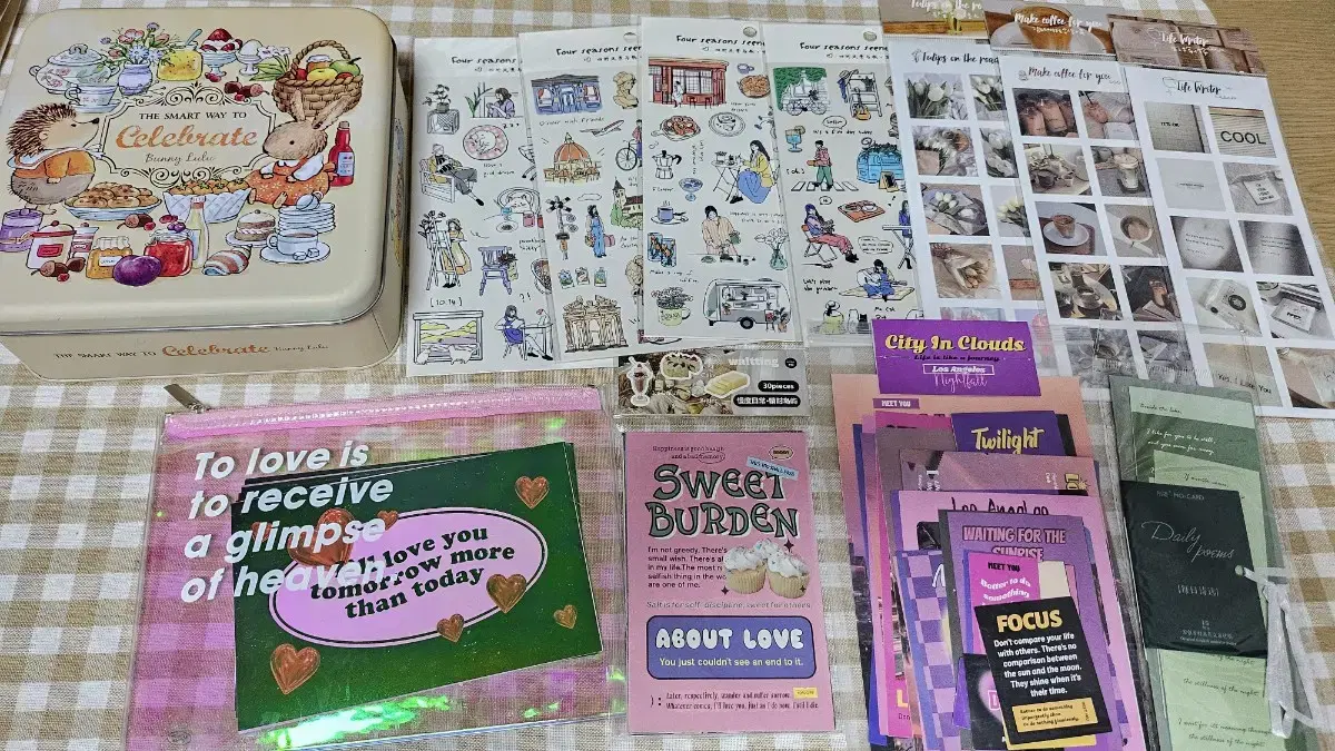 스크랩다꾸템 일괄(틴케이스 포함)