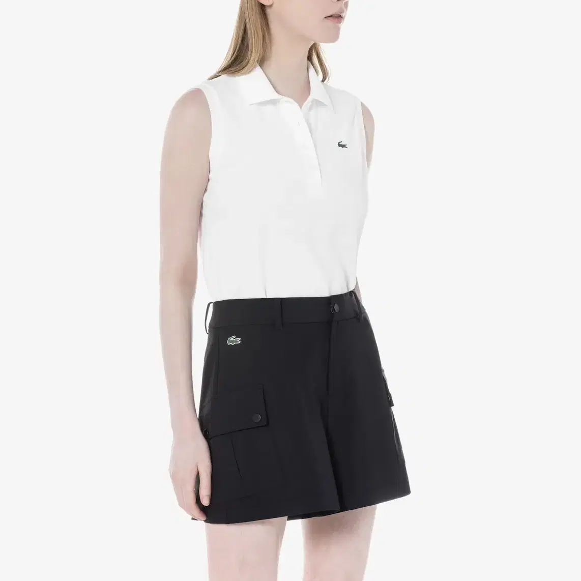 [ L ] Lacoste 라코스테 화이튼 코튼 카라 나시