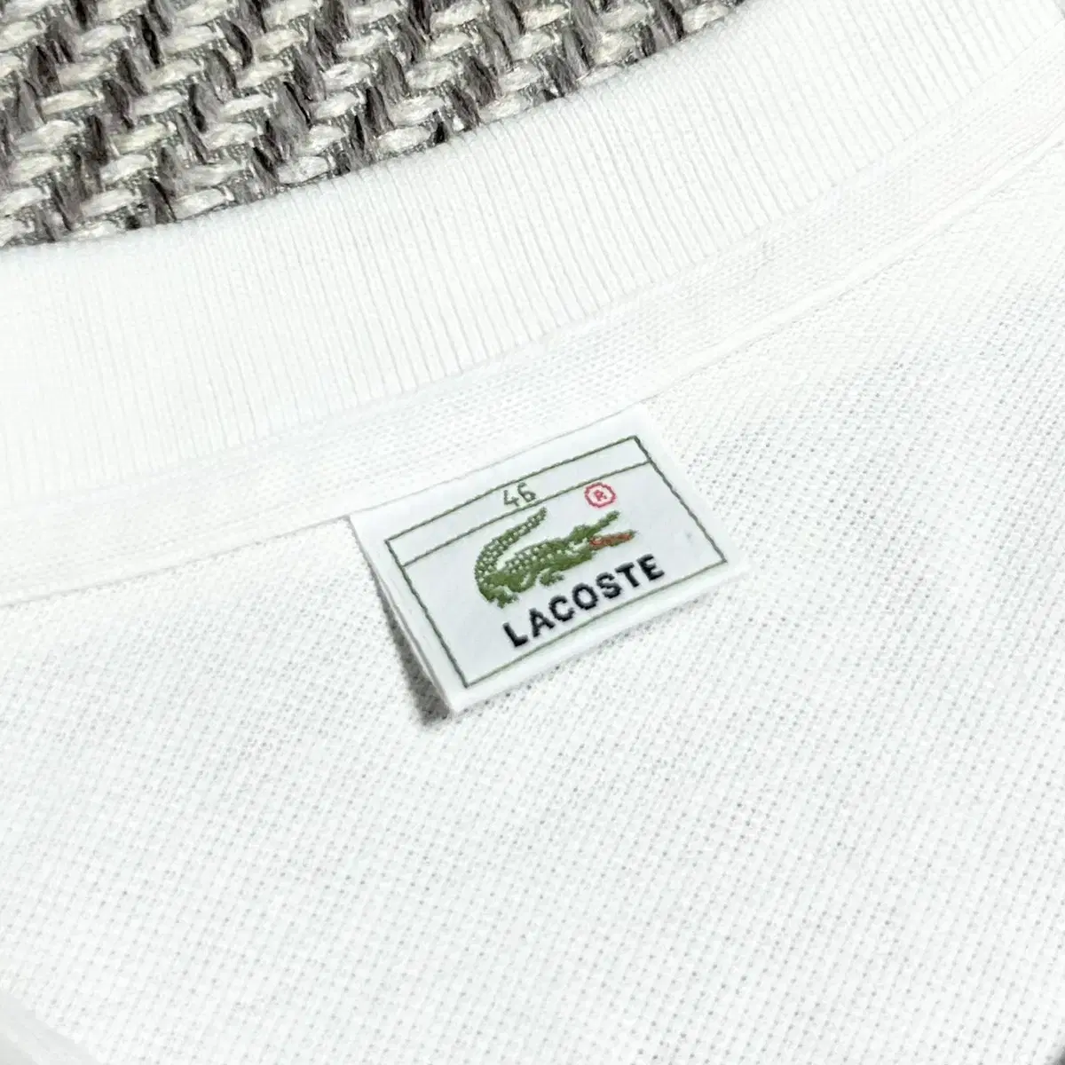 [ L ] Lacoste 라코스테 화이튼 코튼 카라 나시