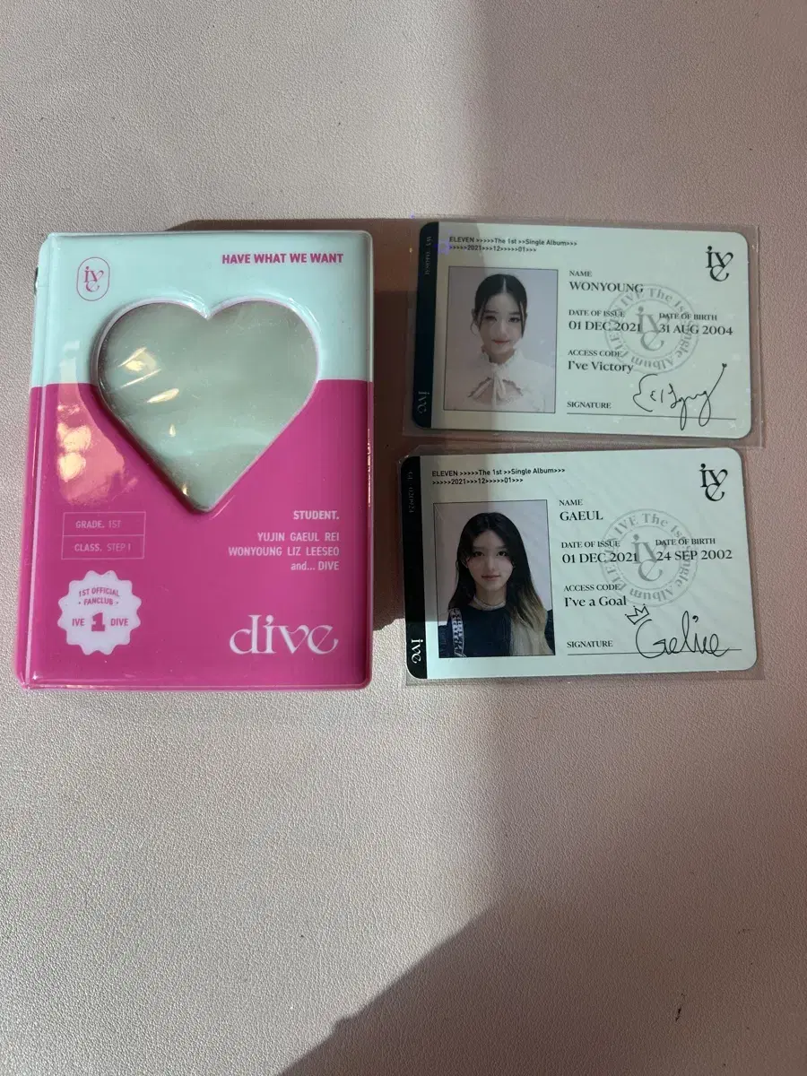 Paycheck) ive jang wonyoung gaeul ID card