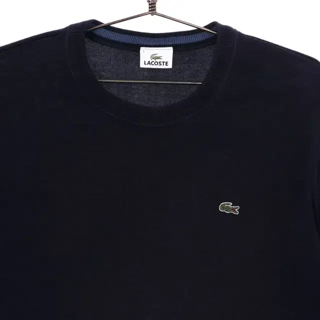 [ L ] Lacoste 라코스테 네이비 코튼 라운드 니트