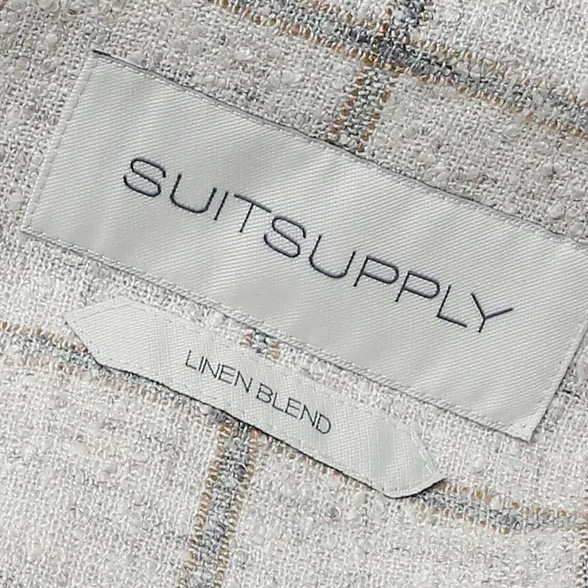 수트 서플라이 [Suit Supply] 아이보리 린넨 블렌드 체크 자켓