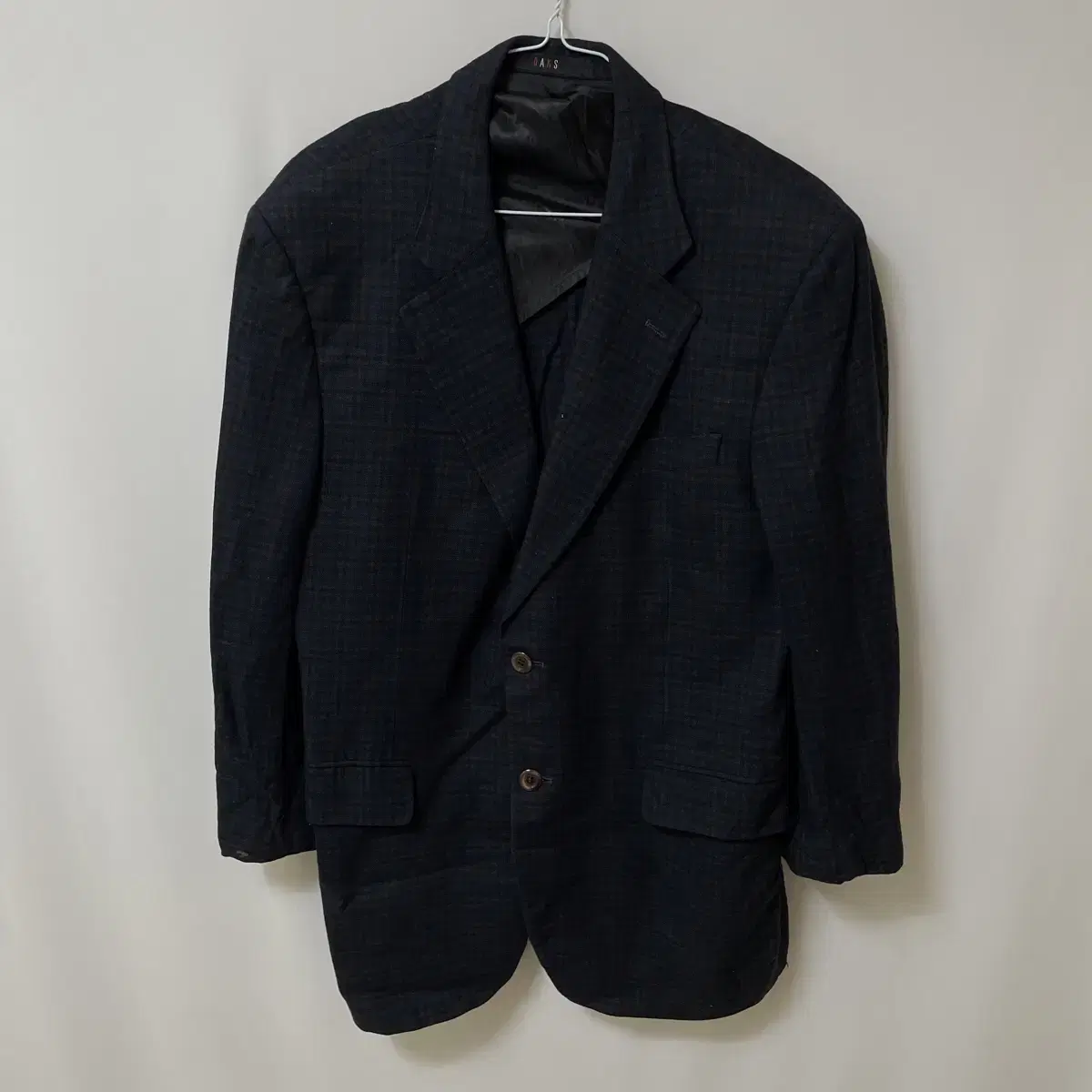 [ L ] Daks Men's Checked Blazer Suit Jacket