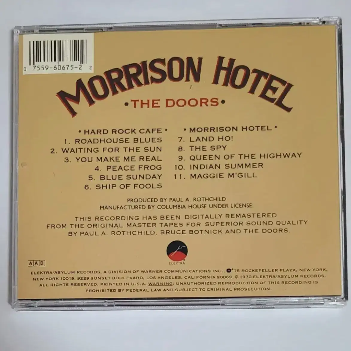 더 도어즈 Morrison Hotel 앨범 시디 CD