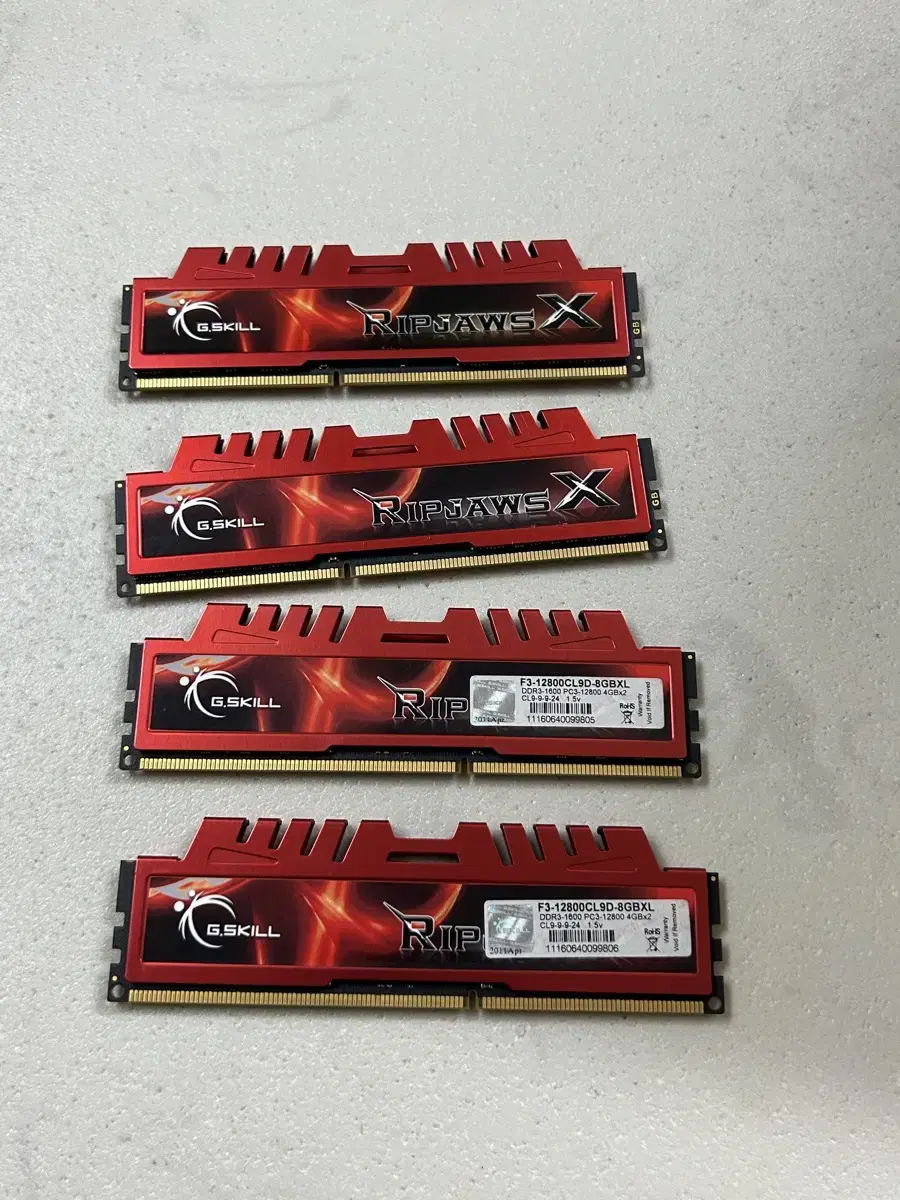 Two sets of 8GB RAM