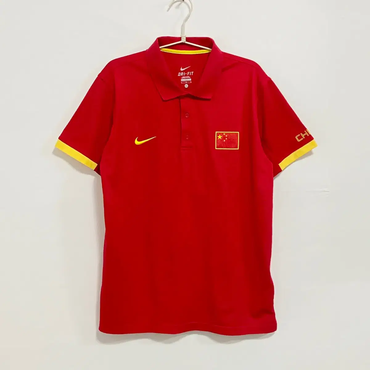 (1058) Nike Dry Fit Chinese National Team Short Sleeve Karate Red XL