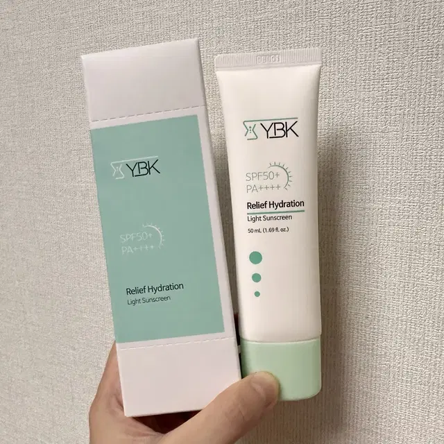 YBK 선크림 50ml 새제품  spf50+,pa++++ 블루라이트 차단