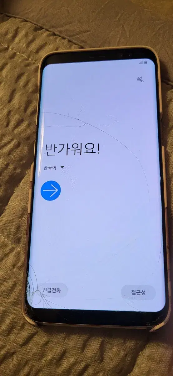 갤럭시 s8 액정 파손폰(터치이상없음)