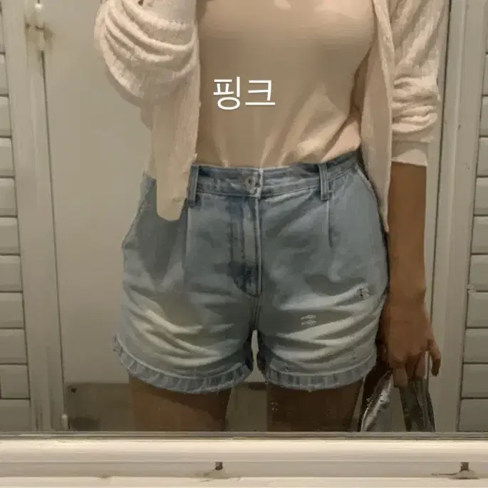 [새상품] 셀리앤리옹 French denim pants 숏 데님/반바지