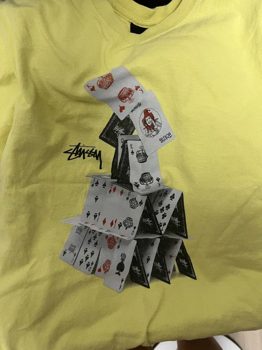 Stussy Playing Cards Short Sleeve Yel S