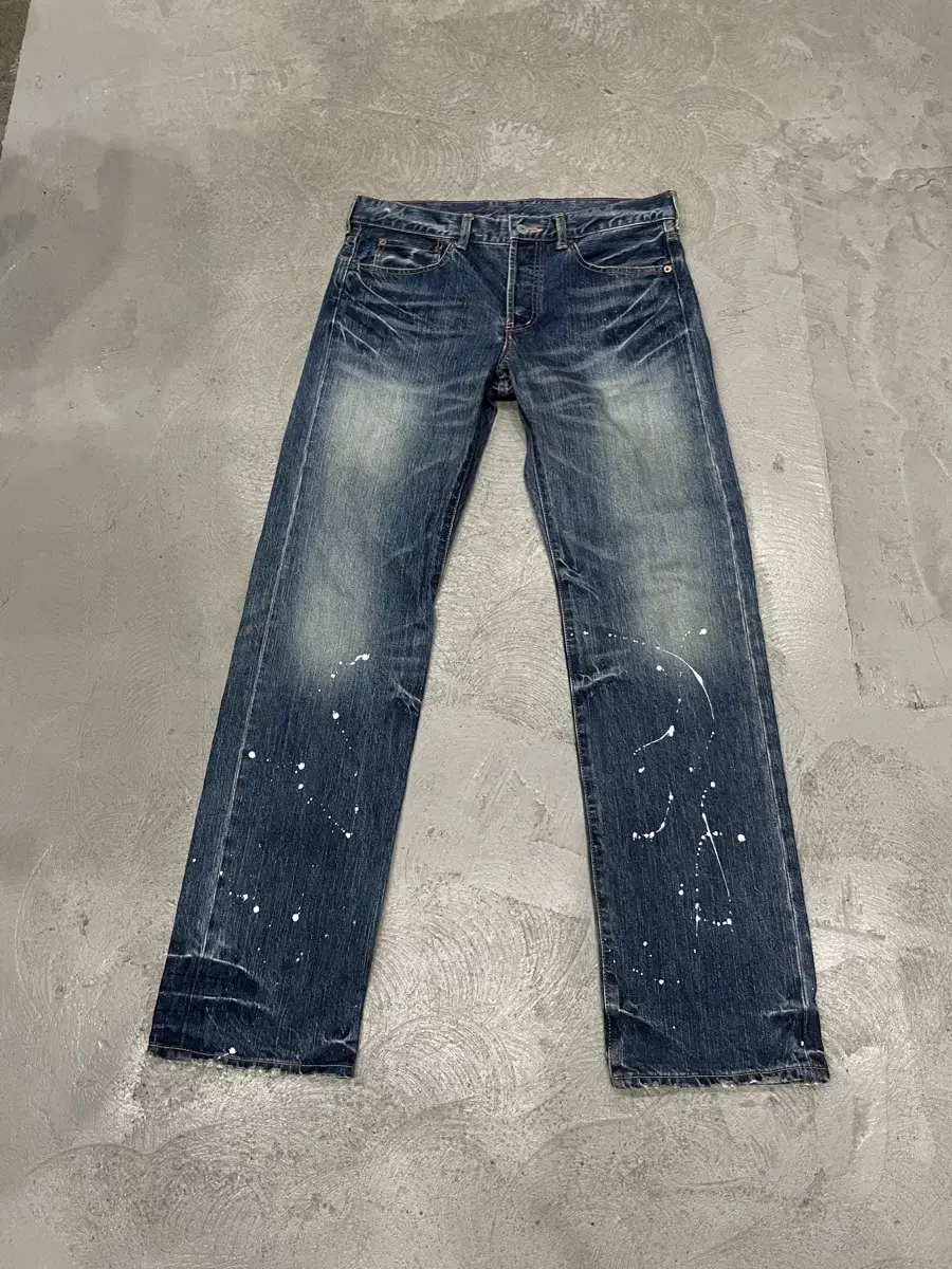 Made in Heaven Painted Denim Pants ( made in japan