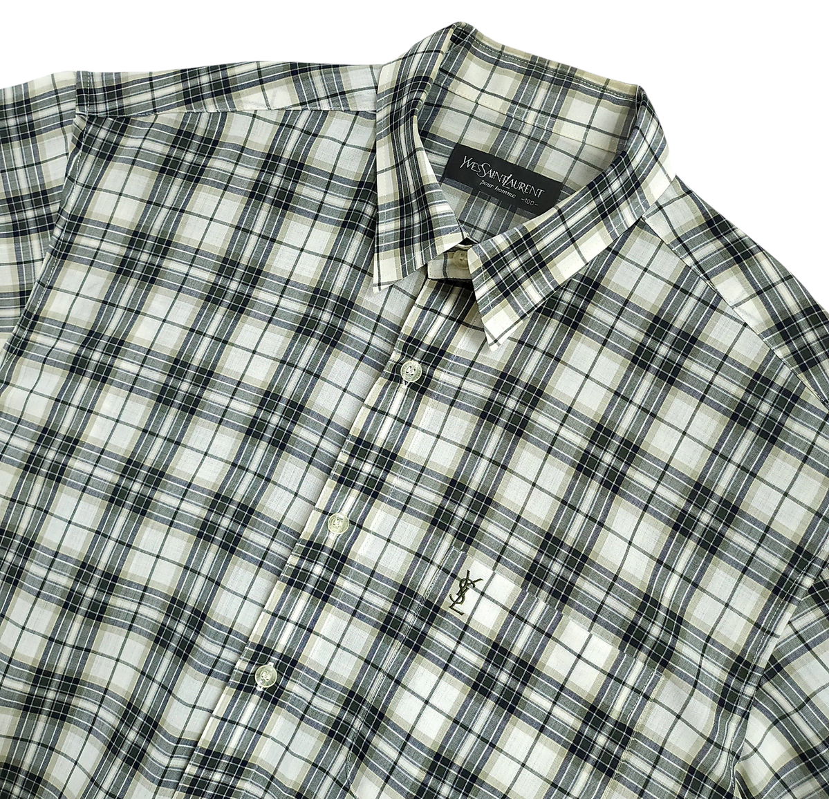 [100] Saint Laurent checked vahn shirt