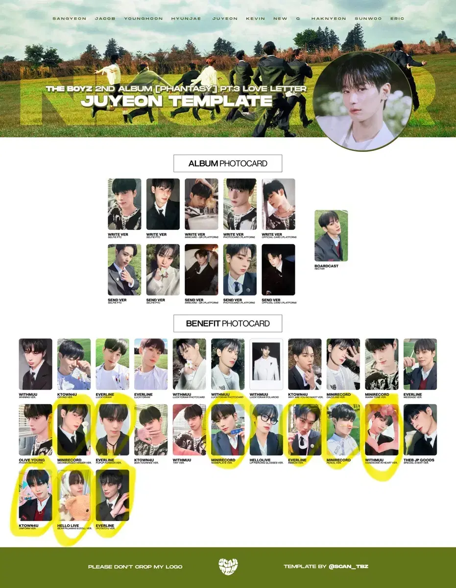 urgent!! the boyz juyeon nectar unreleased photocard Chapter 9 Bulk WTS