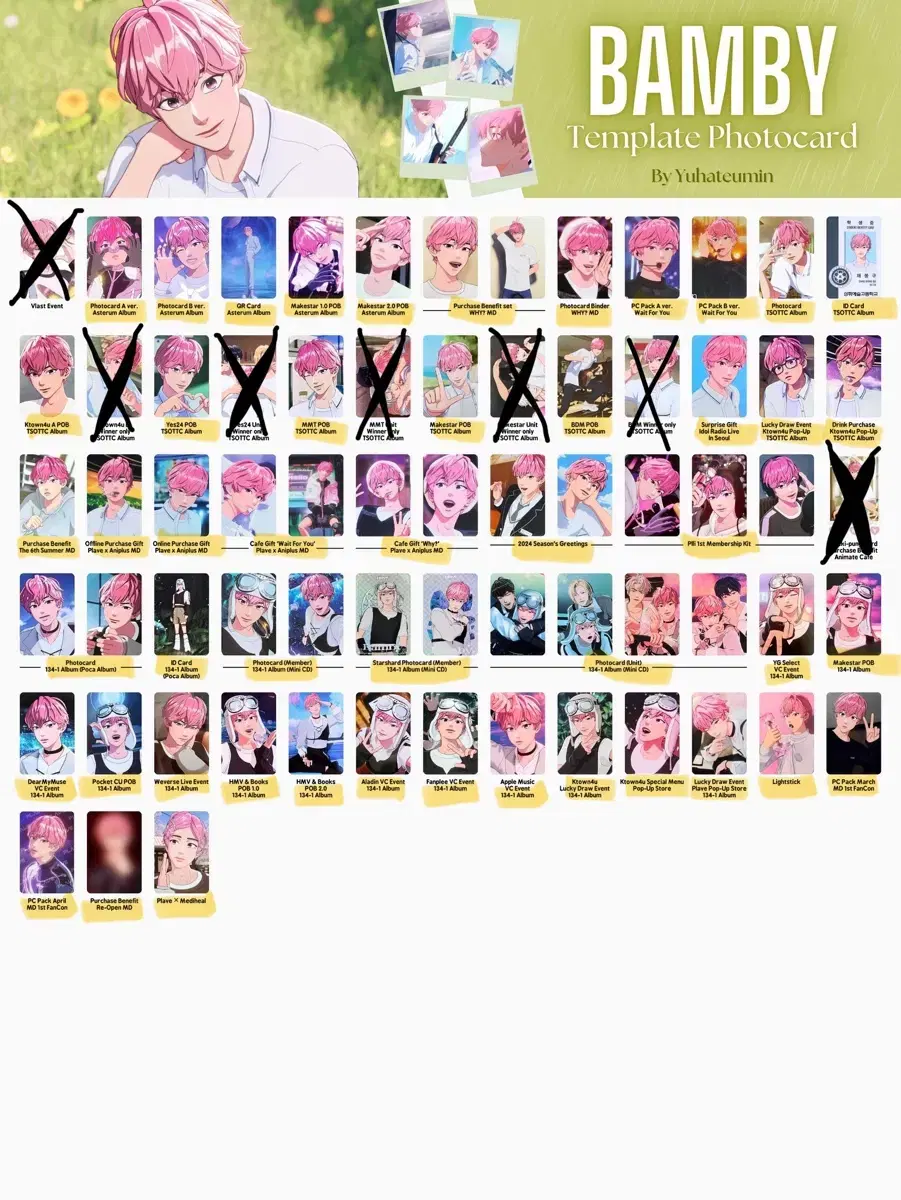 Plave bamby photocard bulk WTS