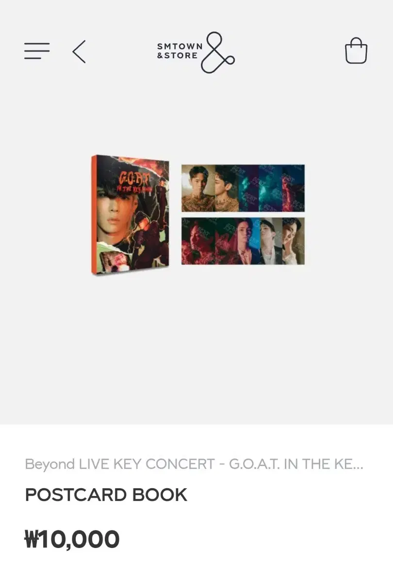 shinee key postcardbook goatcorngoods