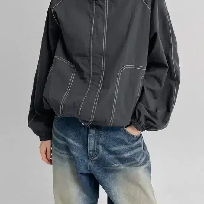 【BLACKUP】Collins Stitch Windbreaker Black Up Collins Stitch Windbreaker Jumper on Bunjang Global