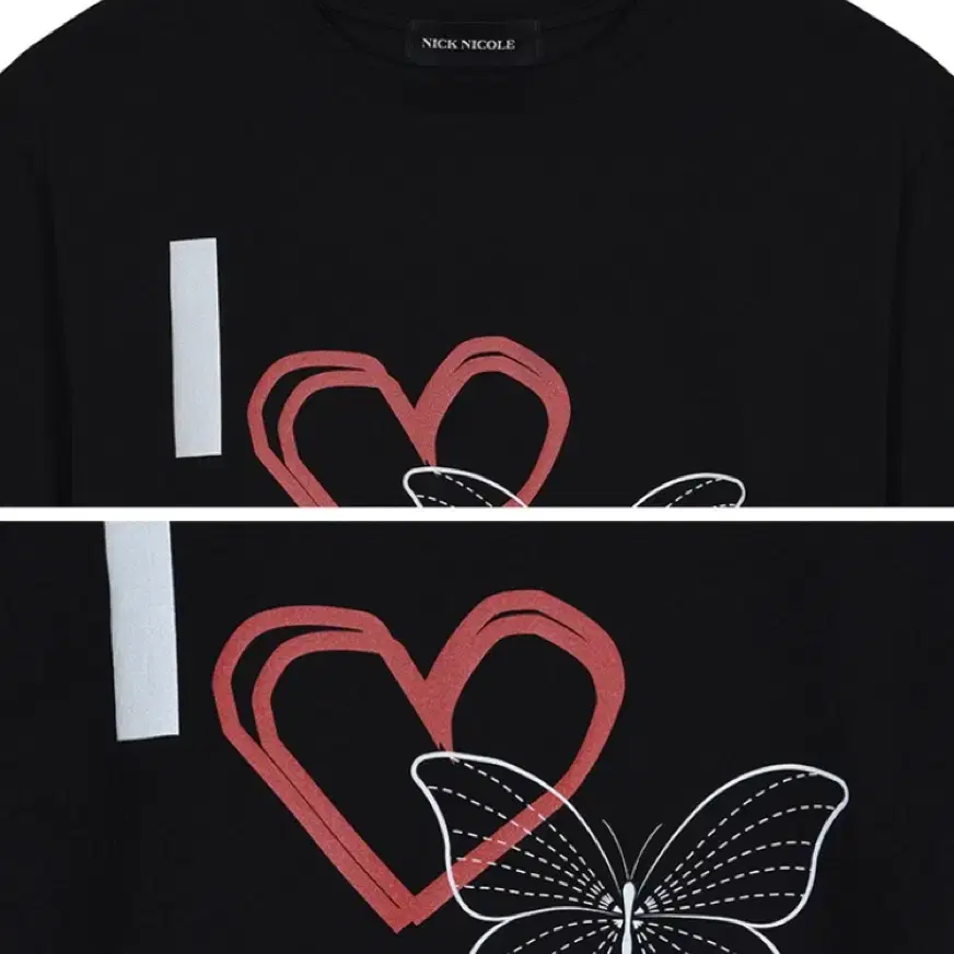 닉앤니콜 I LOVE BUTTERFLY SLEEVE TOP 반팔티셔츠