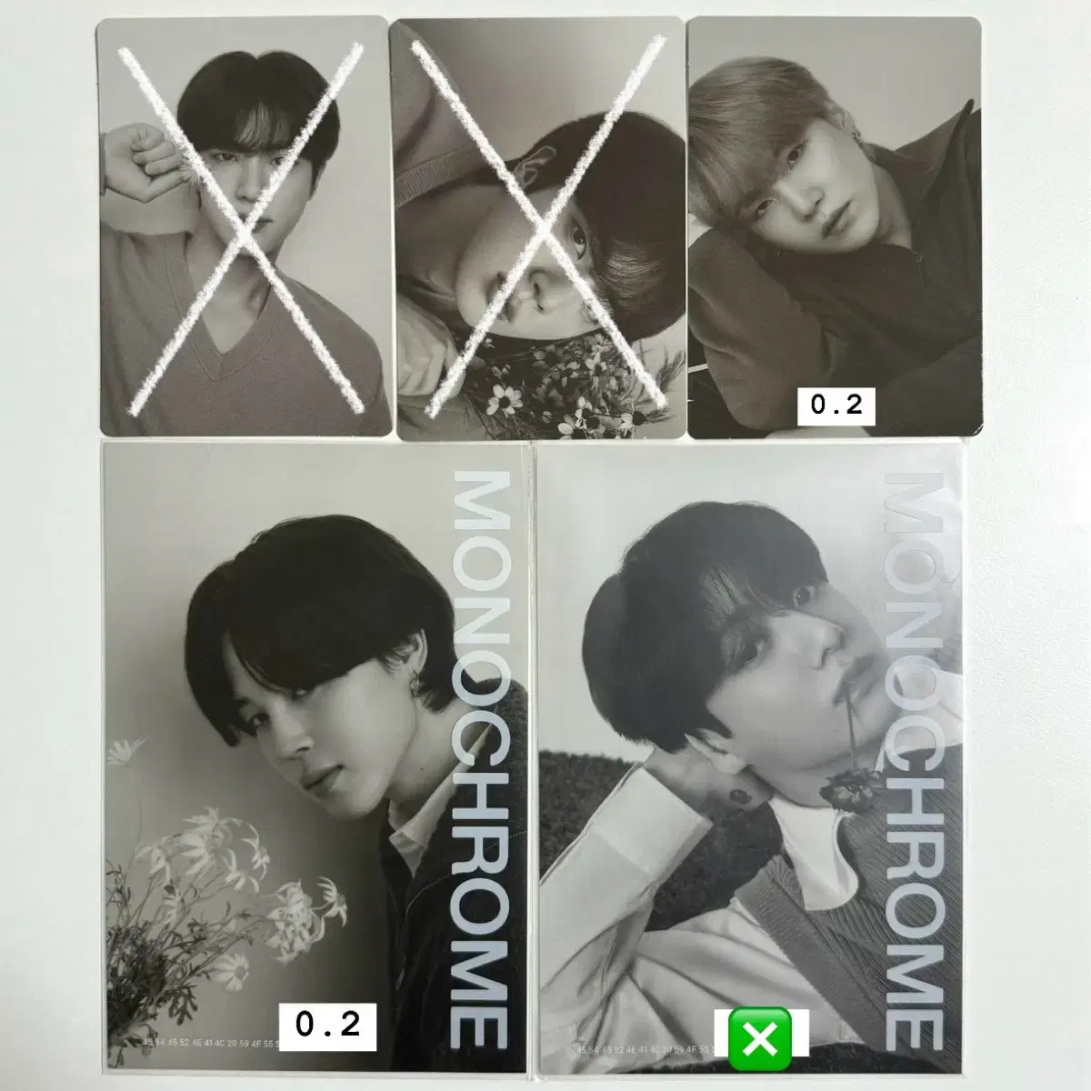 Bangtan monochrome pop up Mini photocard print photo wts sells