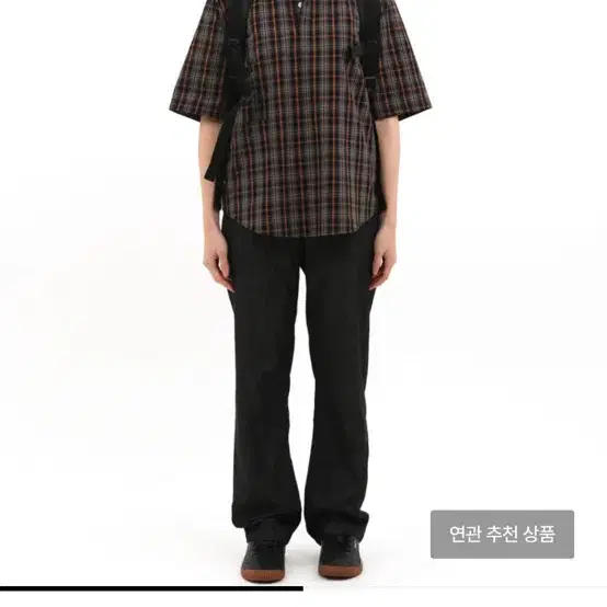 사파리 스팟 POCKET CHECK HALF SHIRTS (BROWN)