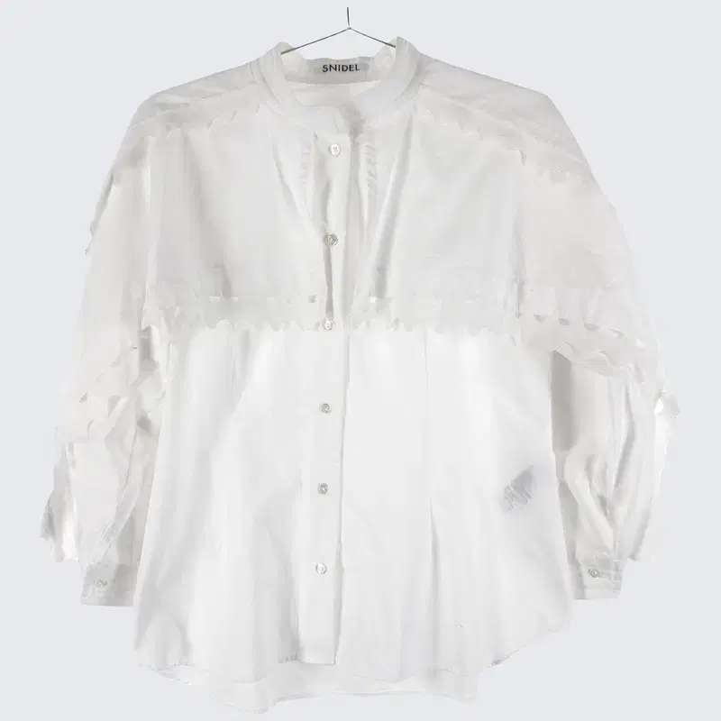 [JPN] Poly white shirt blouse layered (Women's 66) A20259