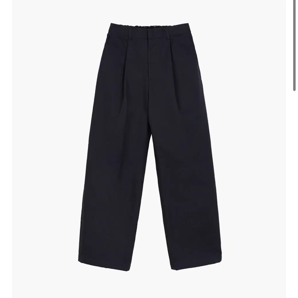 GONAK - ONE TUCK C/N VOLUME PANTS (NAVY)