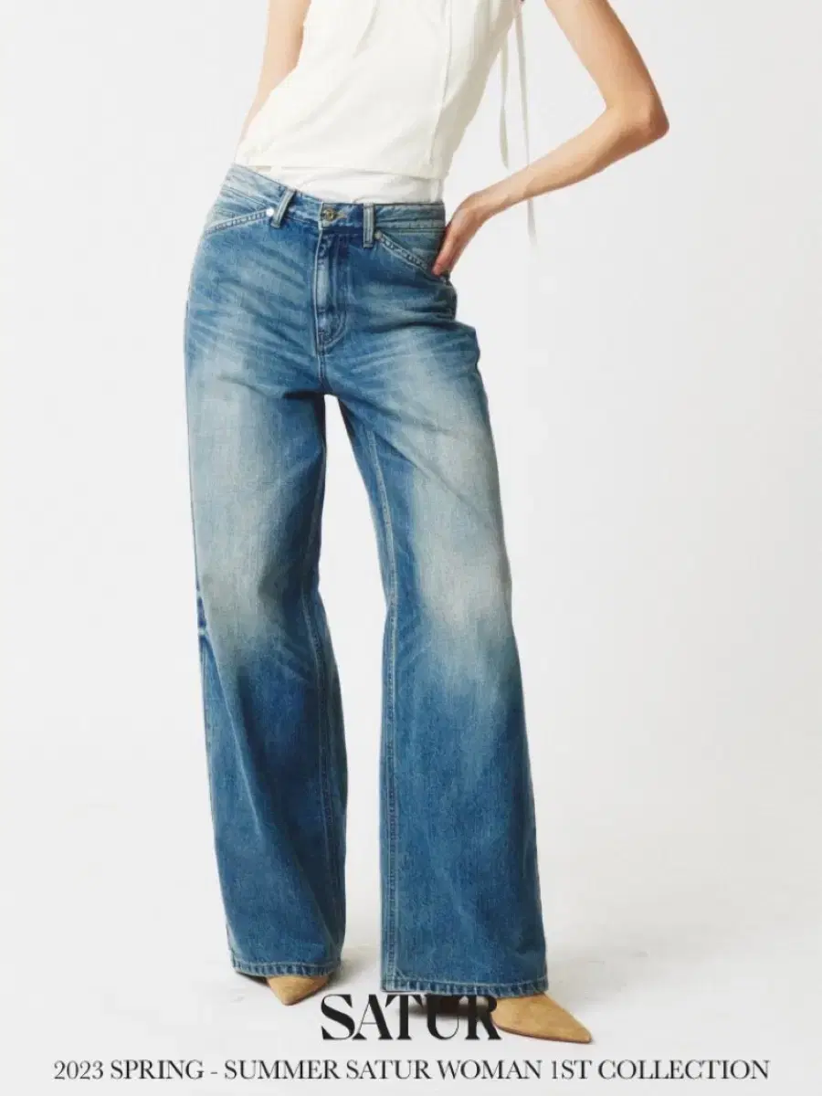 Satur Layne Midrise Straight Denim Pants