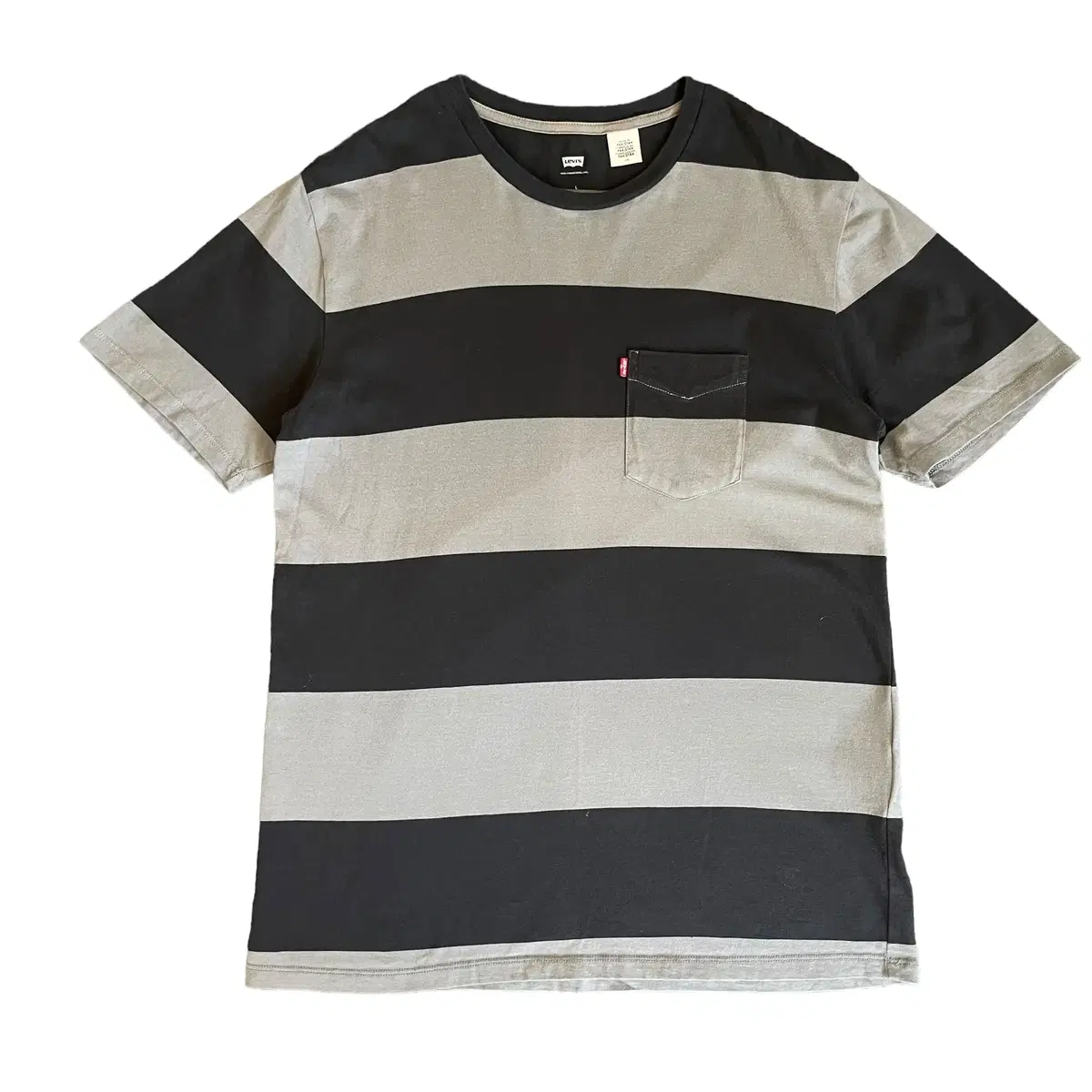 Levi's Gray Striped Short Sleeve T-Shirt L