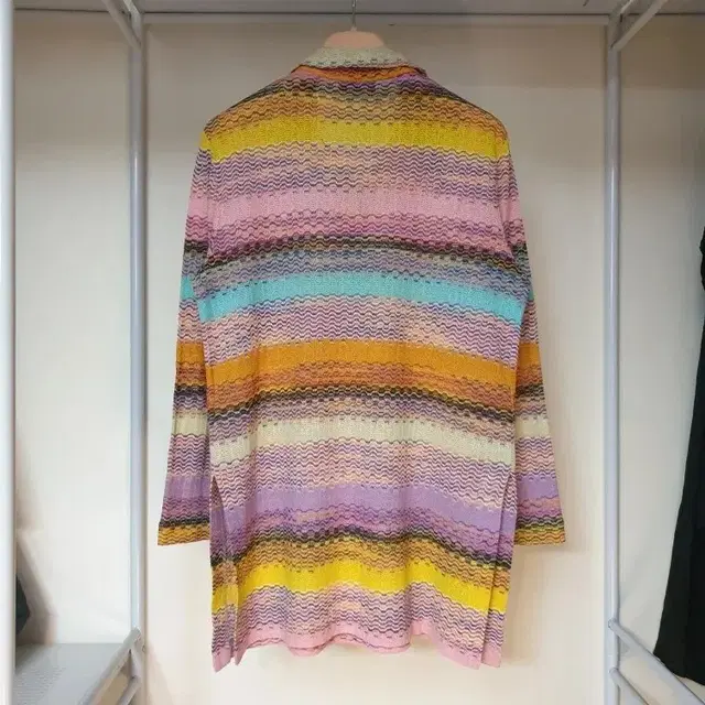 명품 MISSONI 미쏘니 메인라벨 파스텔 물결패턴 쉬어 니트 셔츠