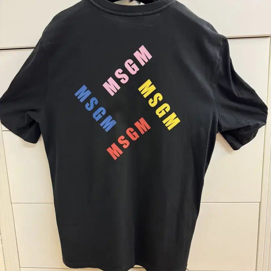 MSGM back-colored logo printing t-shirt