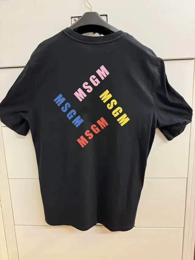 MSGM back-colored logo printing t-shirt