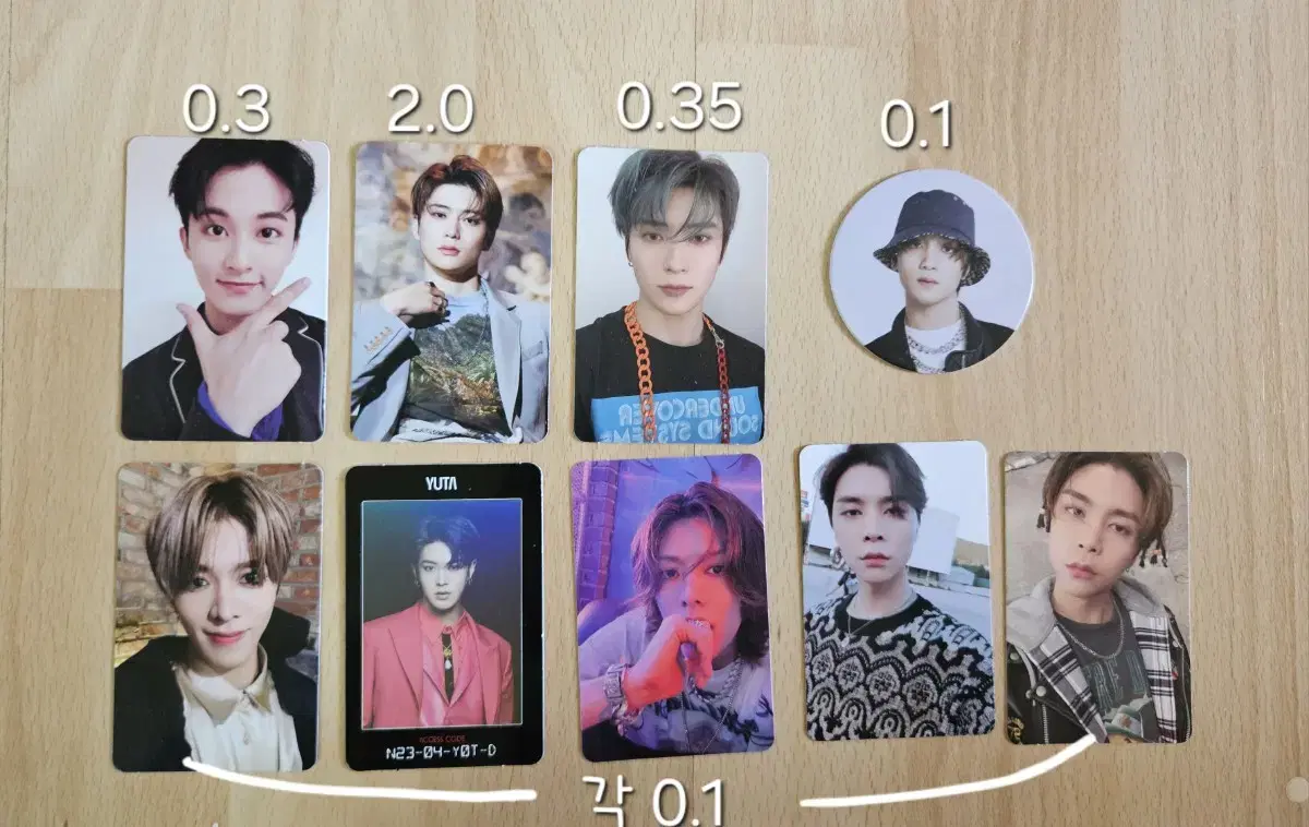 nct127 photocard jaehyun mark haechan johnny yuta