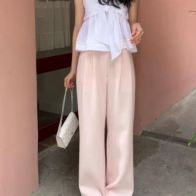 (새상품) 르플레인 selia tweed pants S