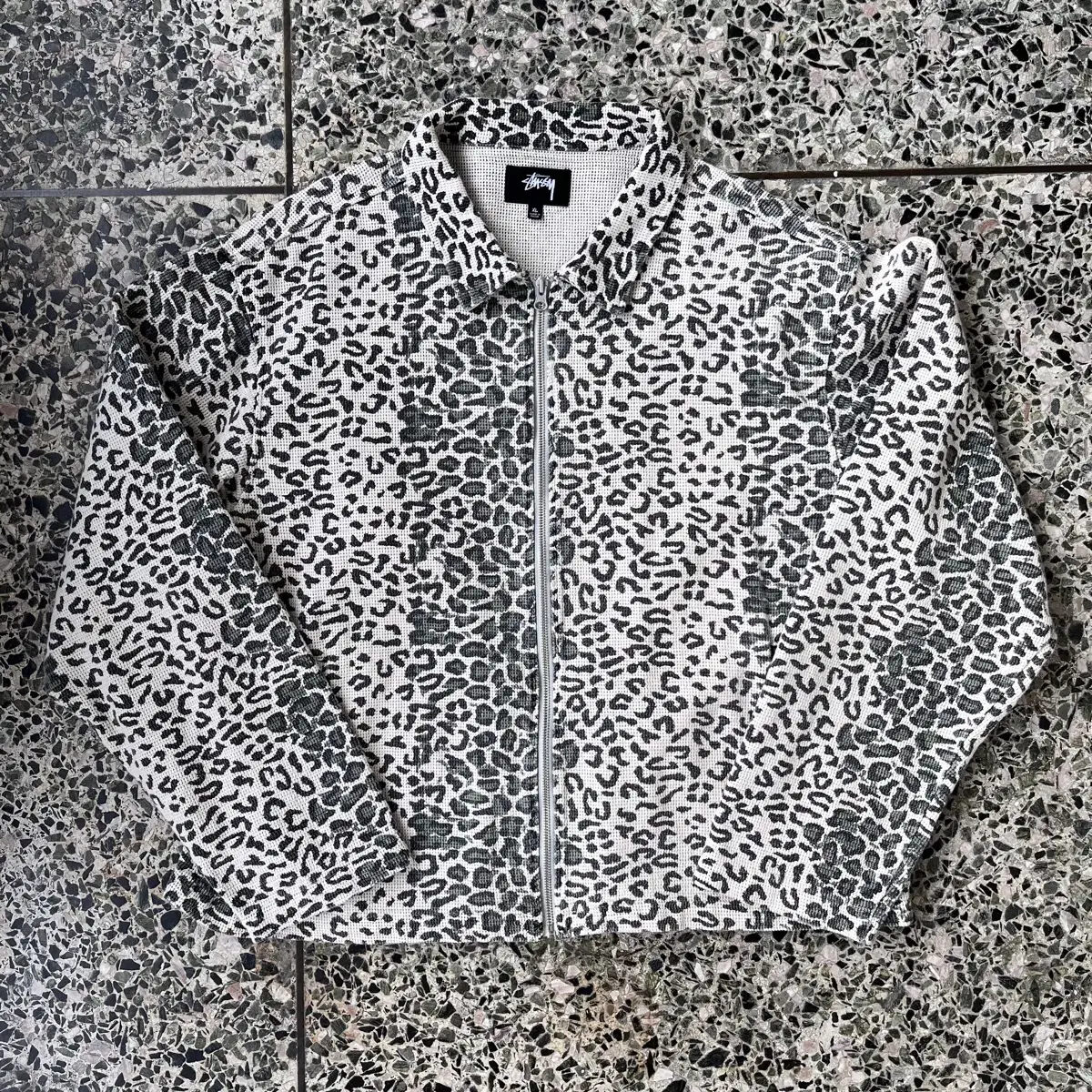 Stussy 22SS Leopard Mesh Zip Jacket