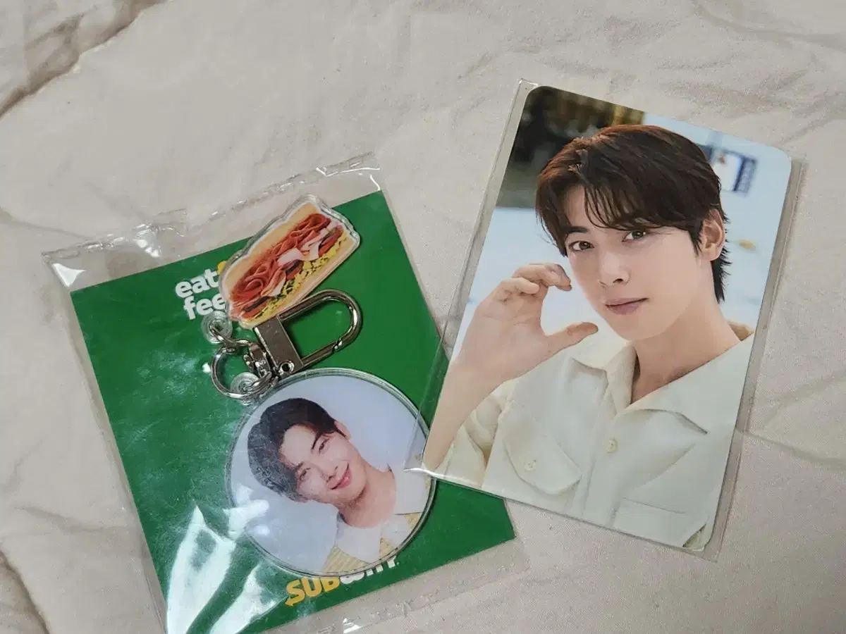 Cha Eunwoo Subway Photocard + Keyring