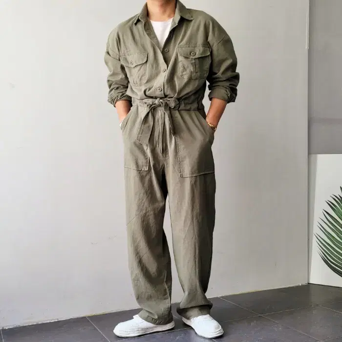 Bom yeoreum Linen Amekazi Jumpsuit [3 colors][FREE][One piece].